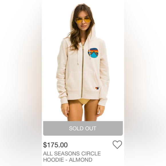 ‼️❤️‍🔥RARE❤️‍🔥‼️ 🎸AVIATOR NATION🎸ALL SEASONS HOODIE ✨Almond✨ Size Small✨ - Picture 2 of 16